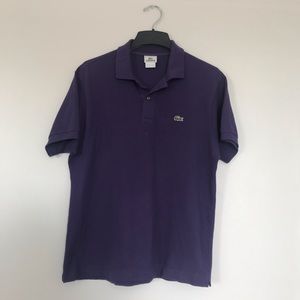 Lacoste Mens Large Purple Short Sleeve Polo Shirt
